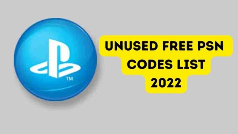 free psn codes 2022 unused list